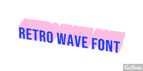 Retro Wave Font Efecto de texto