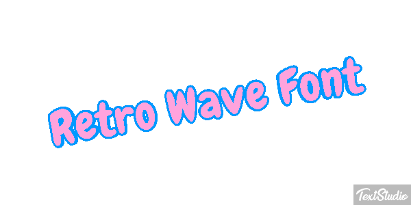 Retro Wave Font Efecto de texto