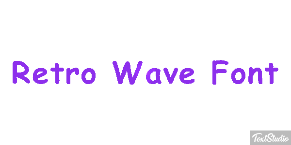 Retro Wave Font Efecto de texto