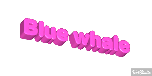 Blue Whale Text effect