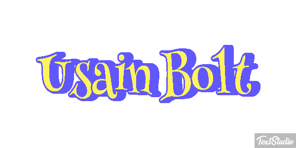 Usain Bolt Text effect
