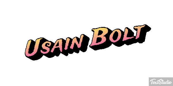 Usain Bolt Text effect