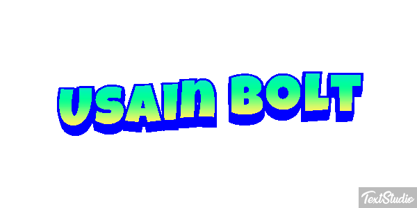 Usain Bolt Text effect