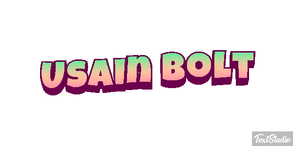Usain Bolt Text effect