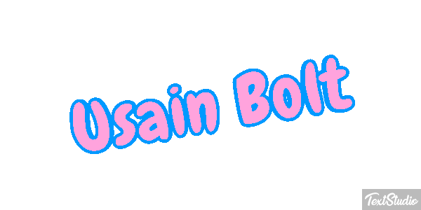 Usain Bolt Text effect