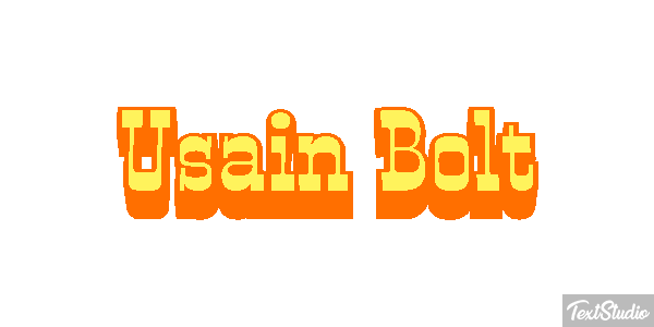 Usain Bolt Text effect