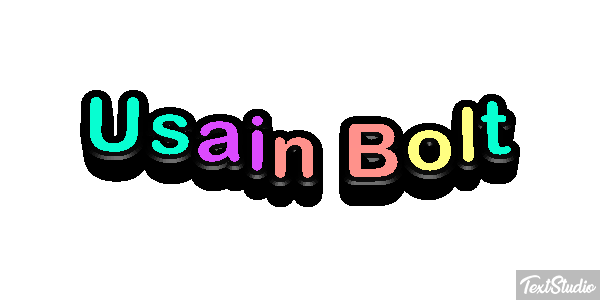 Usain Bolt Text effect