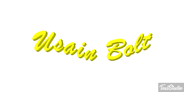 Usain Bolt Text effect