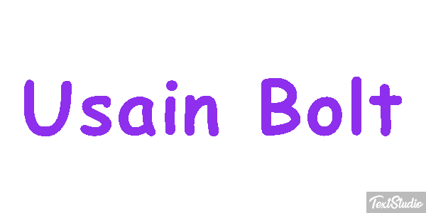 Usain Bolt Text effect