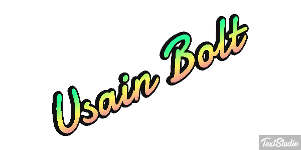 Usain Bolt Text effect