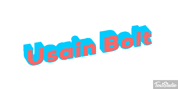 Usain Bolt Text effect