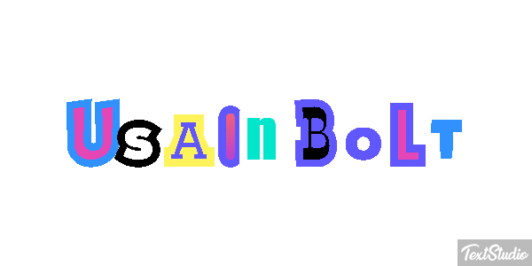 Usain Bolt Text effect