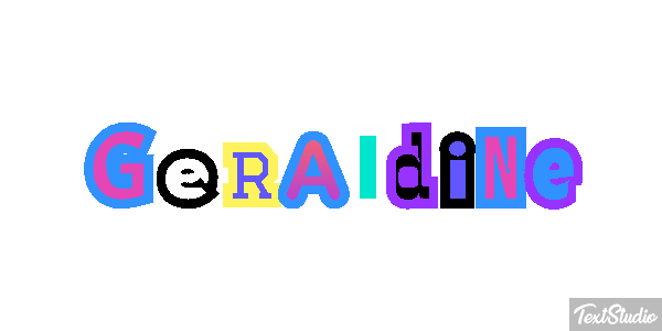 Géraldine Текстовый эффект