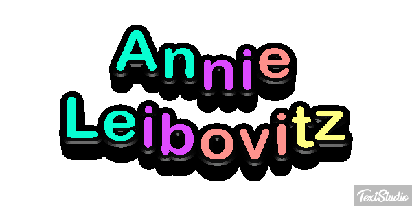 Annie Leibovitz Text effect