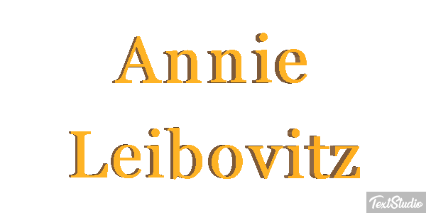Annie Leibovitz Text effect