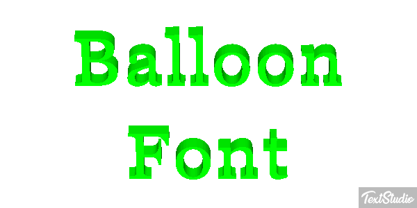 Balloon Font Efekt tekstowy