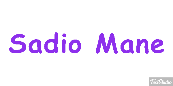 Sadio Mané Text effect