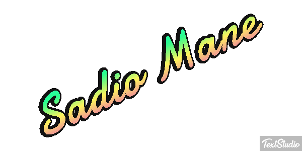 Sadio Mané Text effect