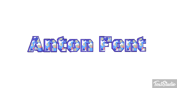 Anton Font Tekst effect