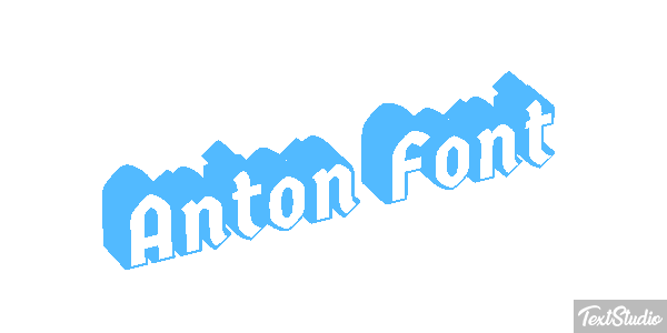 Anton Font Tekst effect