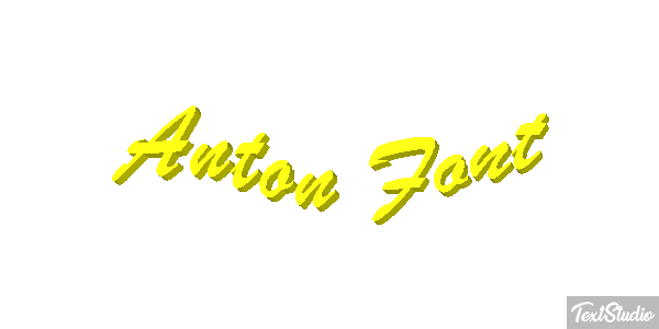 Anton Font Tekst effect