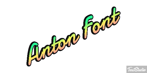 Anton Font Tekst effect
