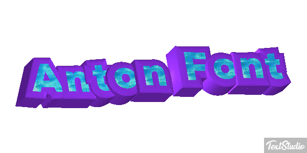 Anton Font Tekst effect