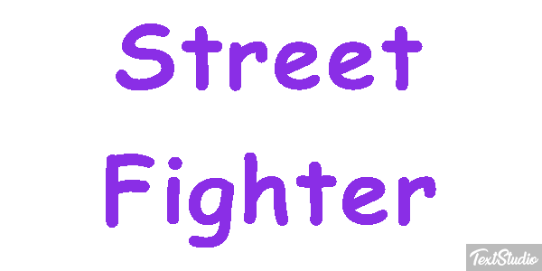 Street Fighter Effetto testo