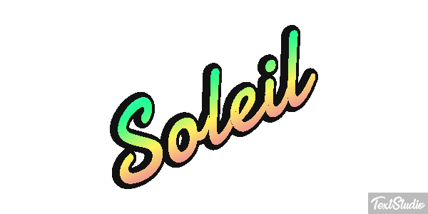 Soleil Effet de texte