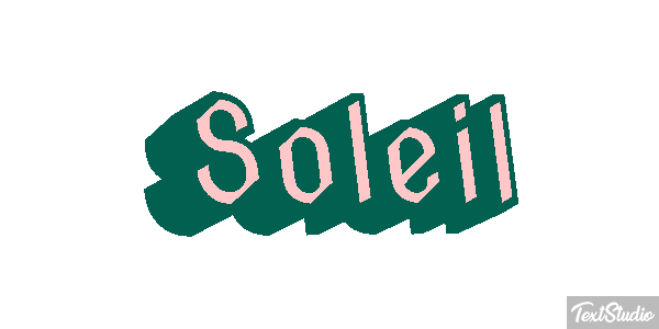 Soleil Effet de texte