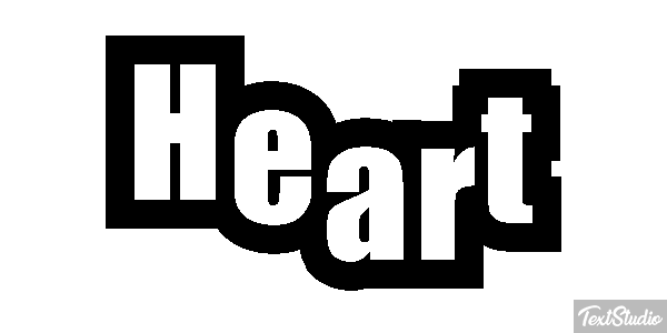 Heart Text effect