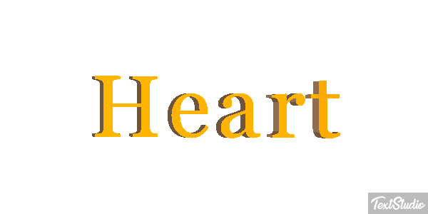 Heart Text effect