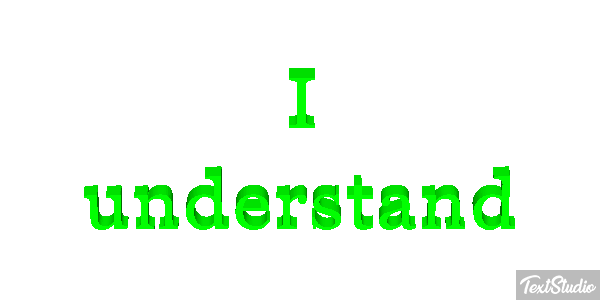 I understand Efekt tekstowy