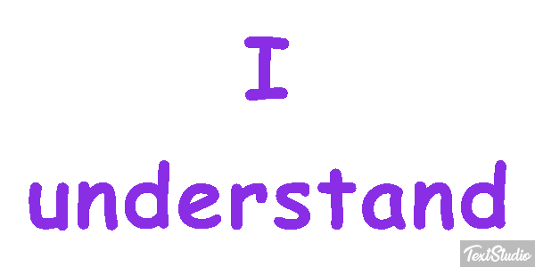 I understand Efekt tekstowy