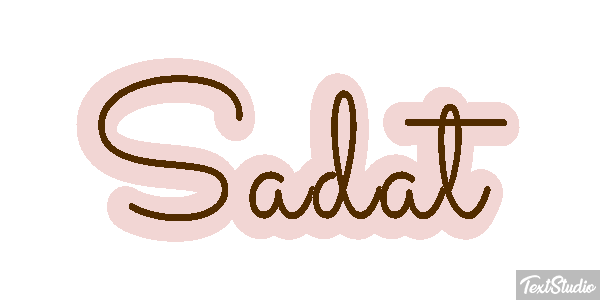 Sadat Tekst effect