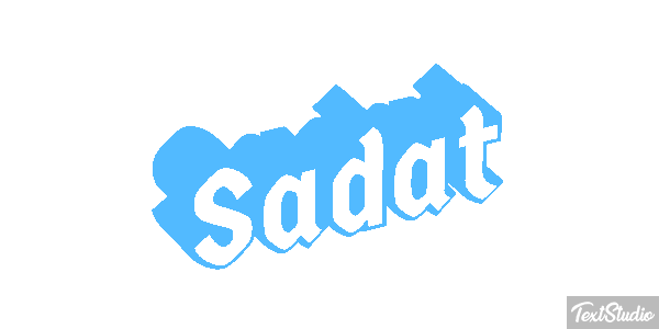 Sadat Tekst effect