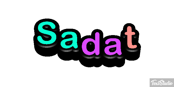 Sadat Tekst effect