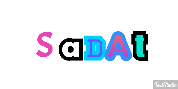 Sadat Tekst effect