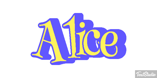 Alice Effetto testo