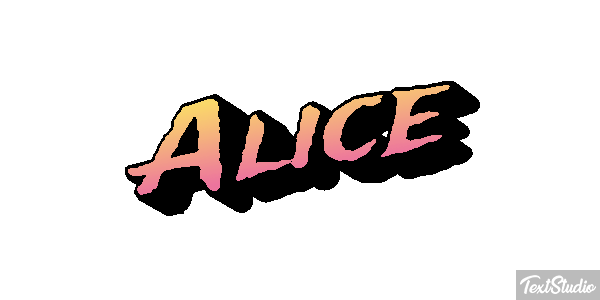 Alice Effetto testo