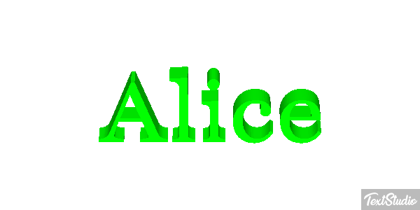 Alice Effetto testo