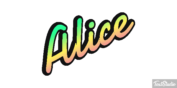 Alice Effetto testo