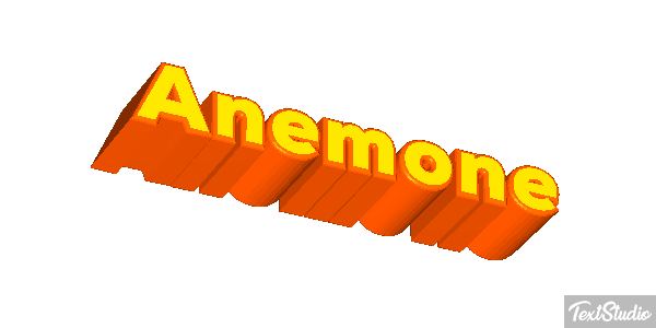 Anémone Effet de texte