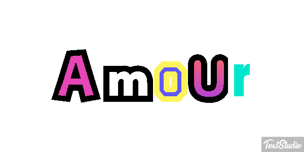 Amour Effet de texte