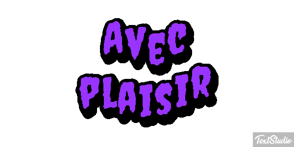 Avec plaisir Effet de texte