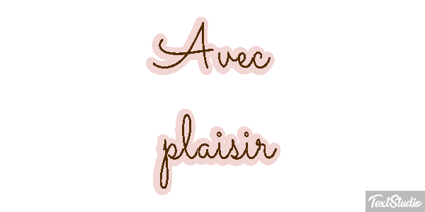 Avec plaisir Effet de texte