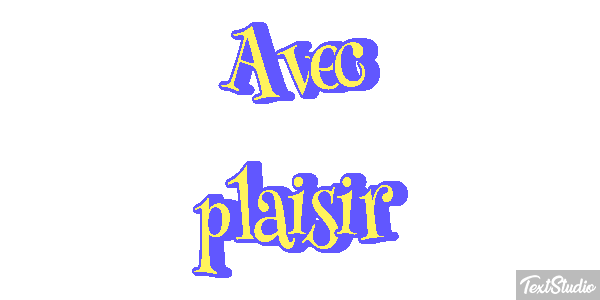 Avec plaisir Effet de texte