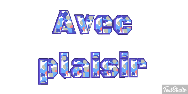 Avec plaisir Effet de texte