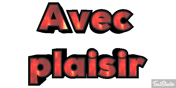 Avec plaisir Effet de texte