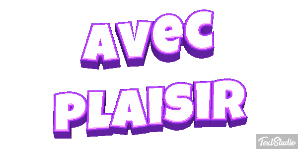 Avec plaisir Effet de texte